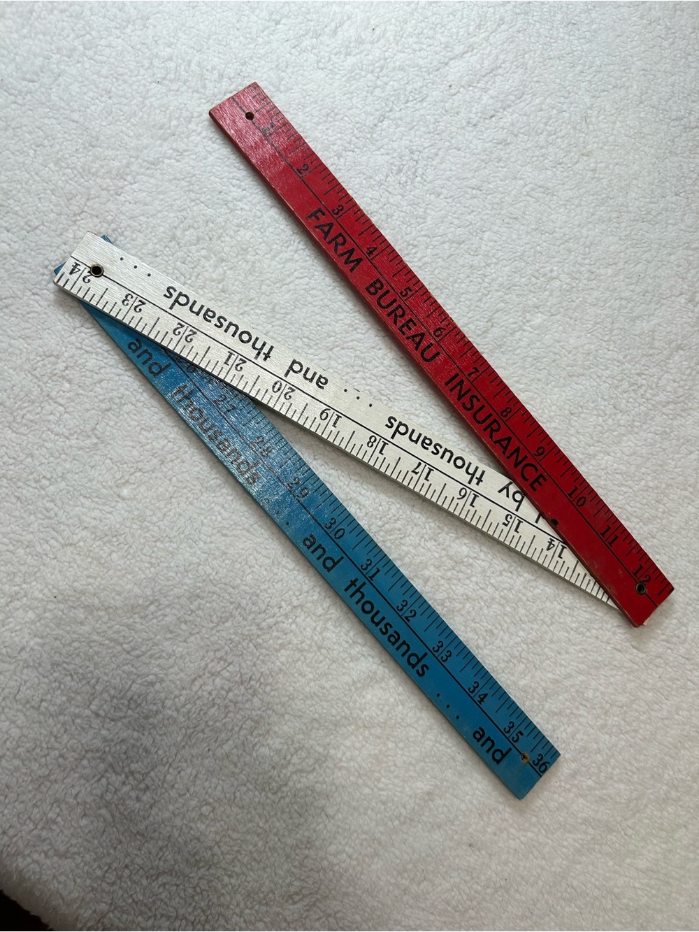 Vintage Farm Bureau Insurance Folding Ruler Ad
